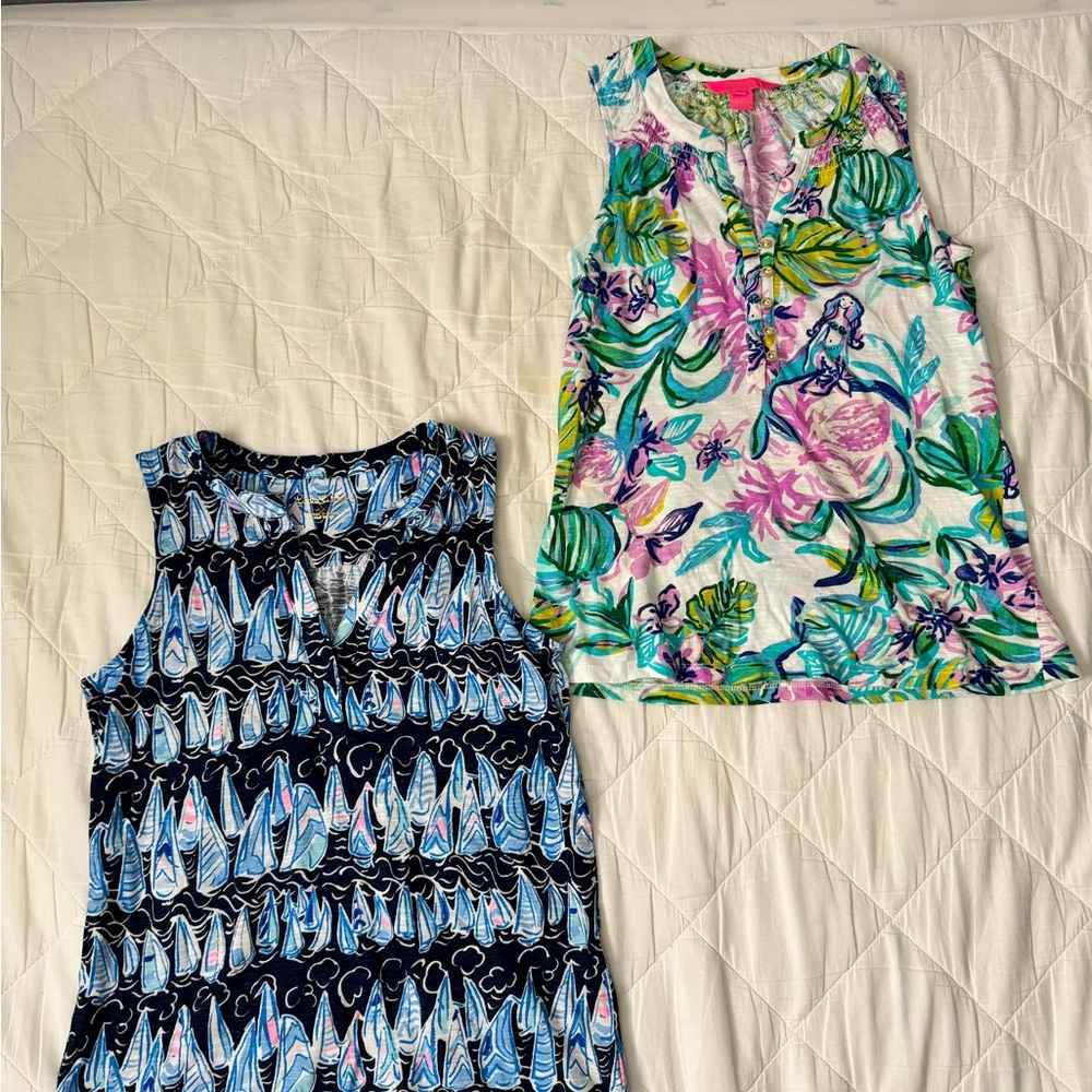 Bundle Lilly Pulitzer White and Blue Tank Top